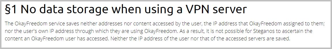 Does OkayFreedom Keep Logs?