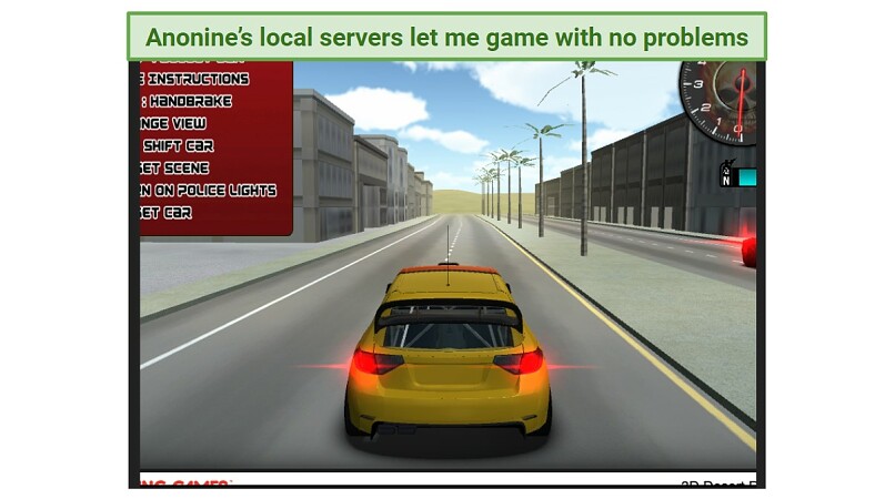 Are Anonine’s Speeds Fast Enough for Gaming? Yes, With Local Servers