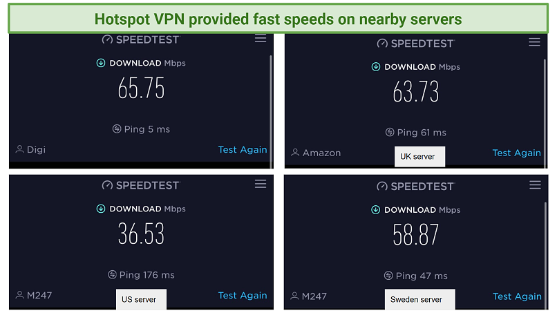 Speeds — Decent Performance