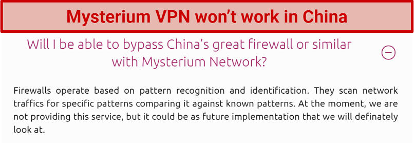 Does Mysterium VPN Work in China? — No