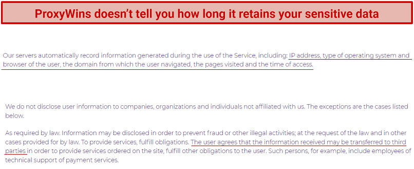 Privacy — Logs and Shares Your Private Data