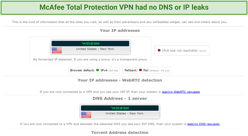 IP, DNS, WebRTC, and IPv6 Leaks