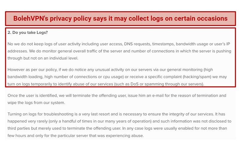 Privacy — Sketchy Logging Policy
