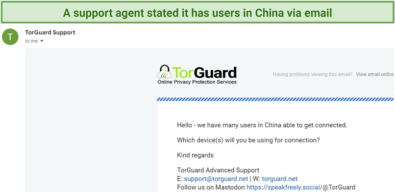 Does TorGuard Work in China? Yes